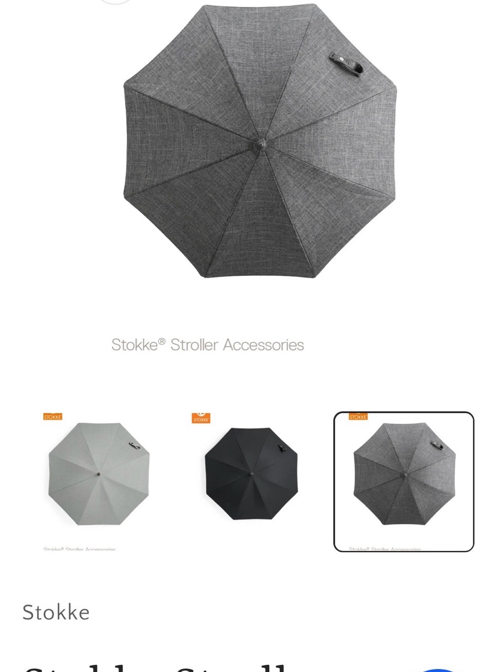 STOKKE Adjustable Stroller Umbrella Parasol - Protective Canopy